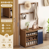 邦云家居鞋柜鞋架子家用门口外多层 蓝布4层70款【挂衣款】