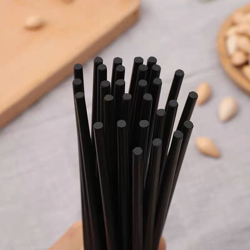 双密胺消毒筷子50双饭店酒店专用黑色筷耐高温消毒机筷不发霉