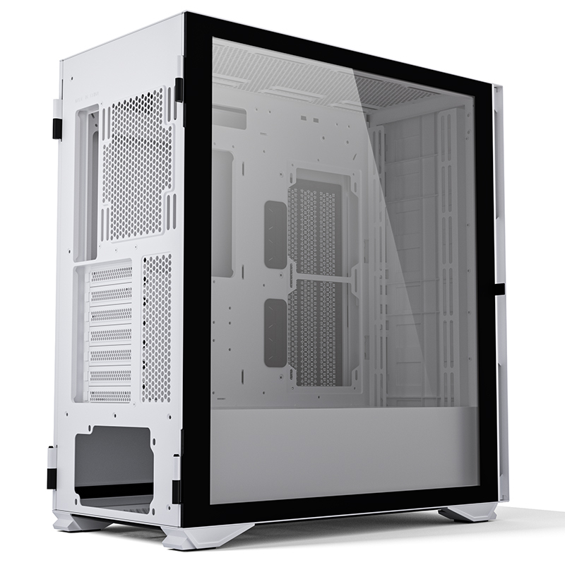 爱国者yogok1白色玻璃侧透u3电竞机箱diy组装整机电脑游戏商务办公