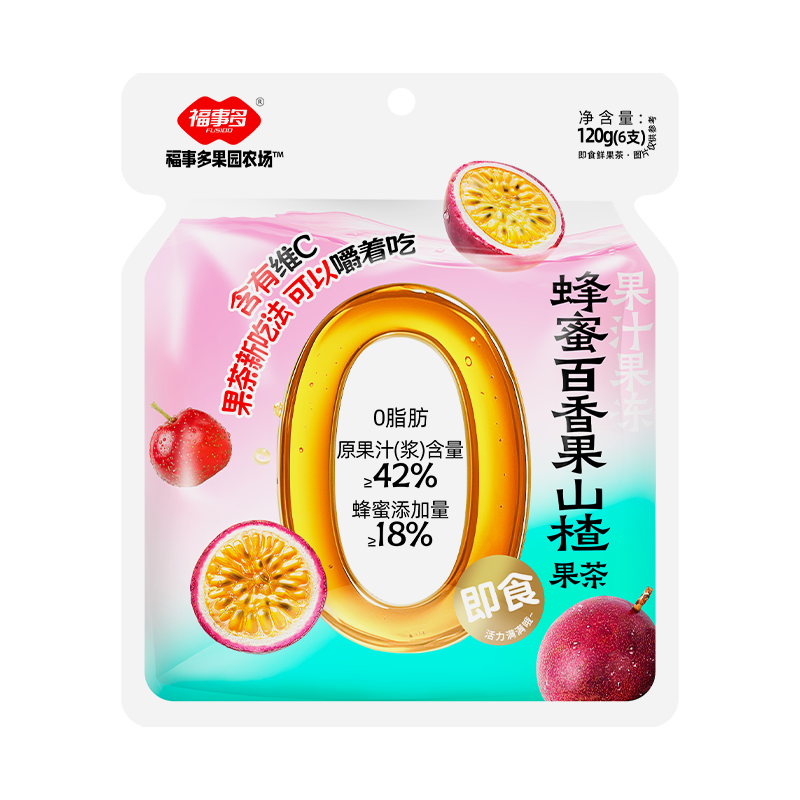 [1袋]浙江金华老字号福事多蜂蜜柚子茶120g柠檬百香果蜂蜜水果茶果酱独立包装便携冲泡饮品高清大图
