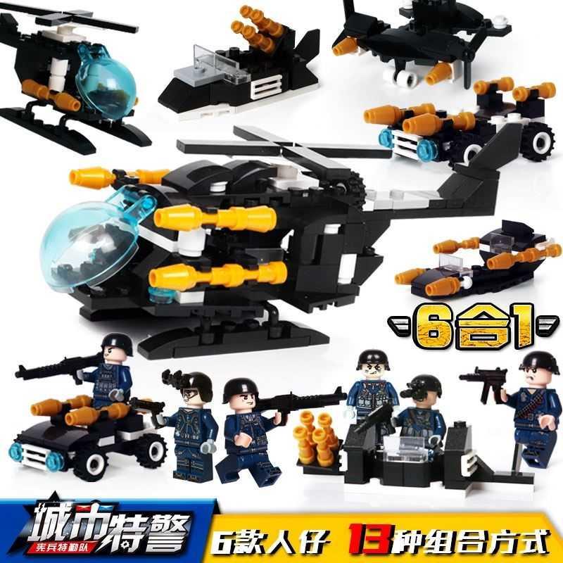 新年二战德国军官士兵迷彩装带武器炮垒人仔积木玩具 红海行动+嘉粤蛟龙行动2套12款高清大图