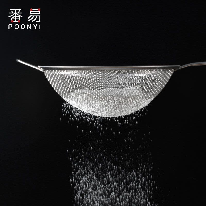 面粉筛子烘焙手持不锈钢过筛器漏筛网过滤网筛超细家用60目糖粉筛 敬平 直径16cm斜纹1个过滤网/油漏图片