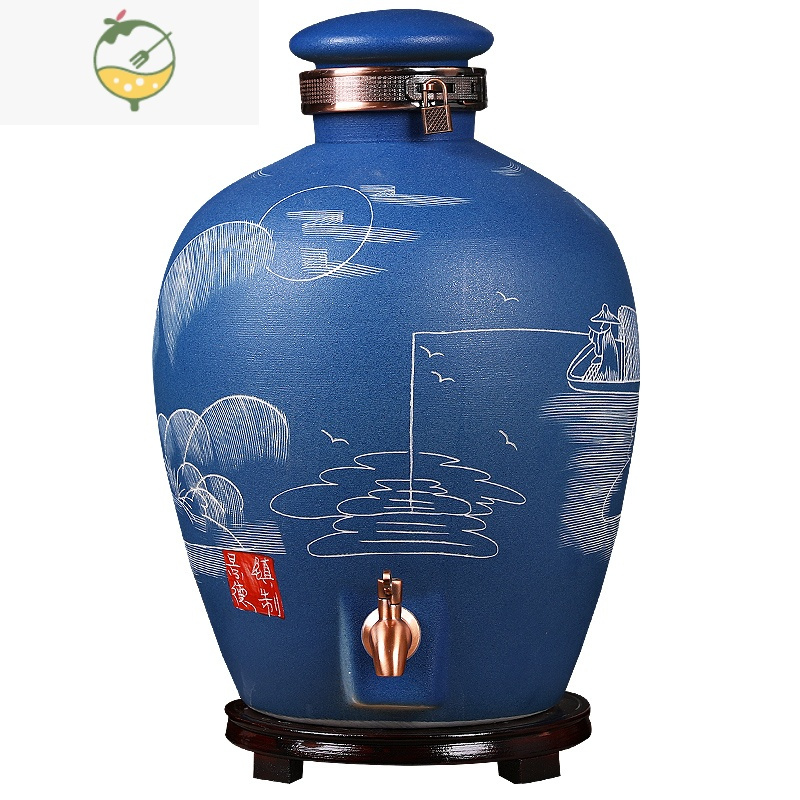 yicheng景德镇陶瓷酒坛子仿古10斤20斤30斤50斤泡酒瓶白酒壶酿酒缸带