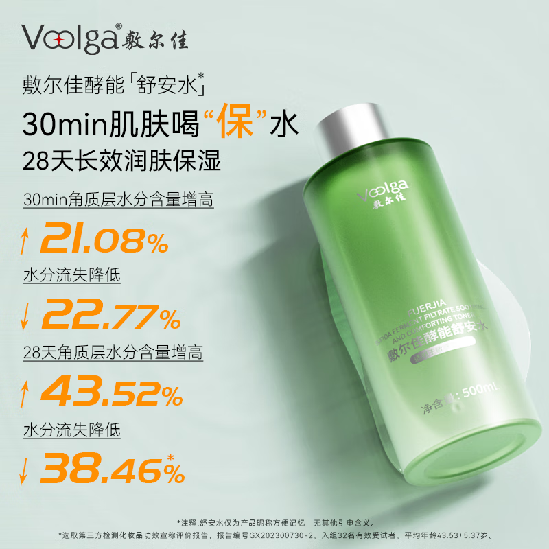 敷尔佳舒安水礼盒套组(水500ml+50ml水+湿敷棉)高清大图