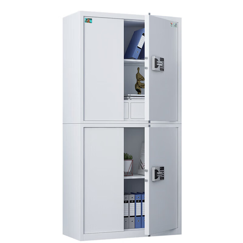 虎牌 保密柜 加厚分体双节办公资料档案铁皮文件柜智能电子密码锁