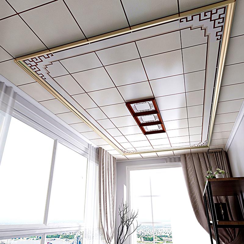 闪电客新款微错层小高边集成吊顶铝扣板厨房二级复式天花欧美系装饰