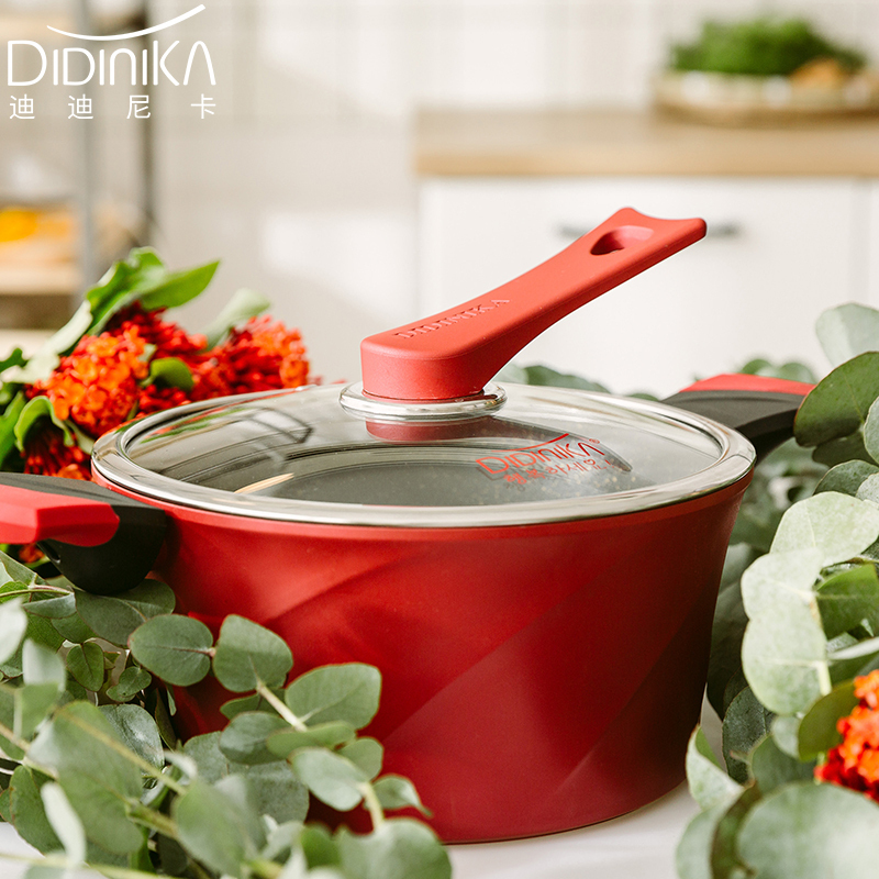 迪迪尼卡(Didinika)麦饭石汤锅蒸锅两用无油烟不粘锅炖锅高汤锅家用焖烧煮锅大容量煮面