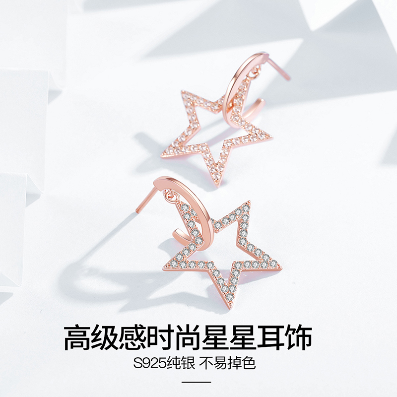 佰色传情夸张设计耳环2020年新款潮时尚气质高级感纯银耳饰女 BYE1017