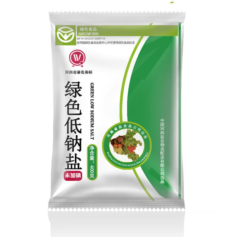 [48小时内发货]绿标深井盐 低钠未加碘食用盐 400g/袋*6袋 绿色食品