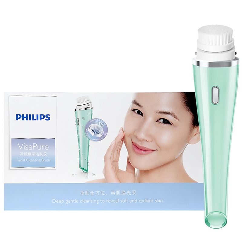 飞利浦(Philips)美颜洁面仪 洗脸仪 净颜焕彩洁肤仪 2个刷头 洗脸刷 适合痘痘肌毛孔深层清洁控油SC5273