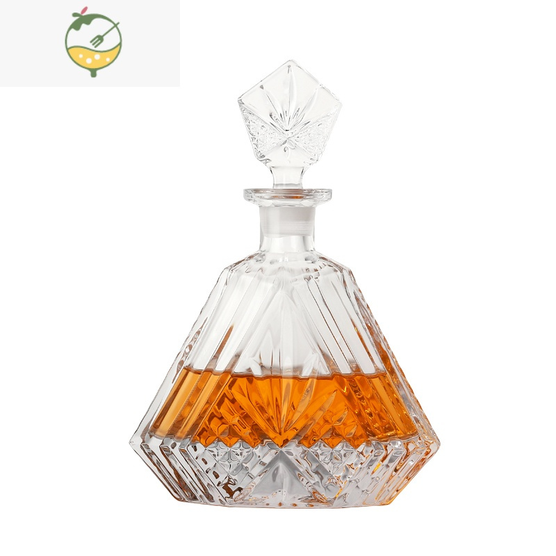 YICHENG欧式水晶玻璃酒瓶个性醒酒器家用带盖密封酒壶洋酒瓶红酒酒瓶酒樽 冰河瓶酒具