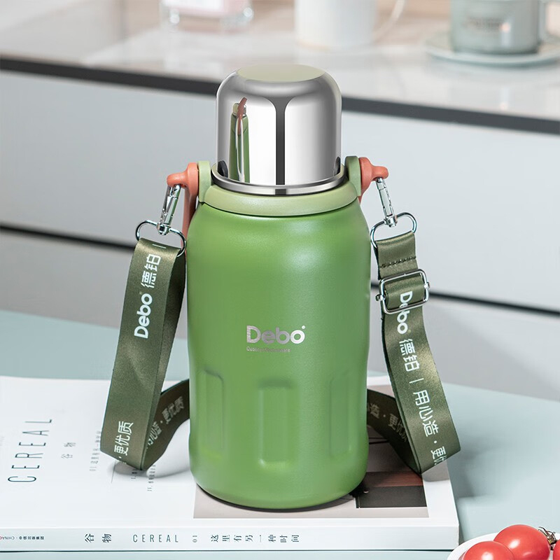 德铂保温壶900ml钛享不锈钢便携水壶DEP-DS386(颜色随机)