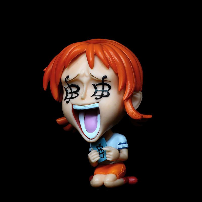 海贼王q版手办模型拜见车载玩偶送人生日礼物索隆路飞大头表情坐女帝