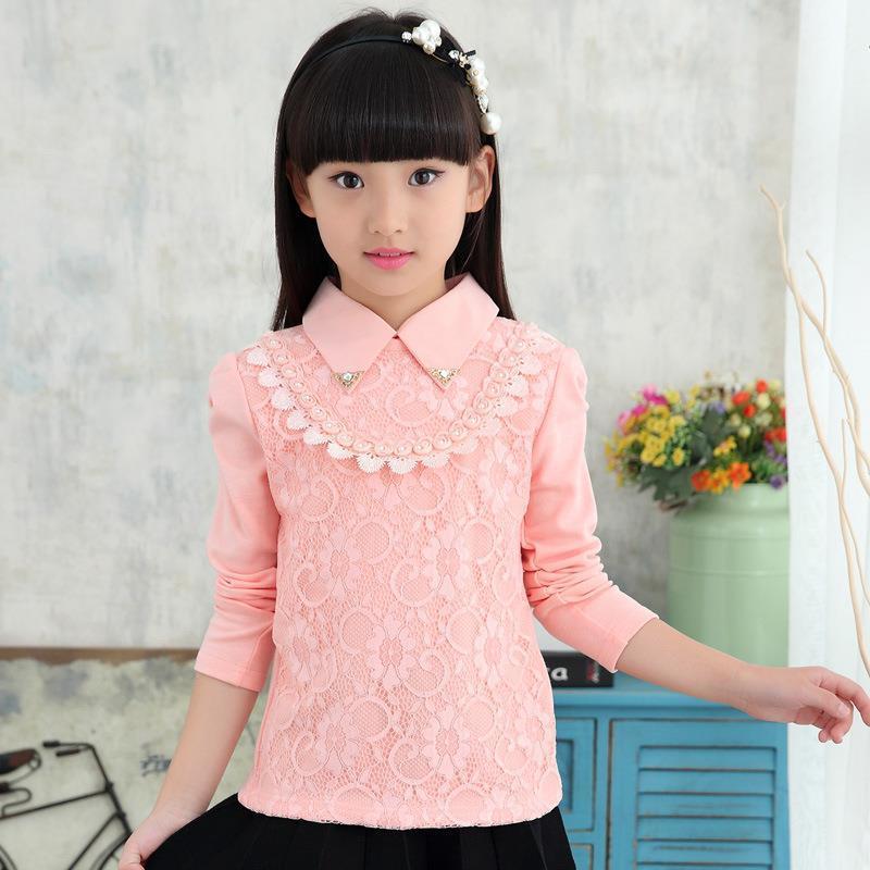 童装女童秋装打底衫纯棉弹力上衣中大童洋气儿童衣服女童恤长袖