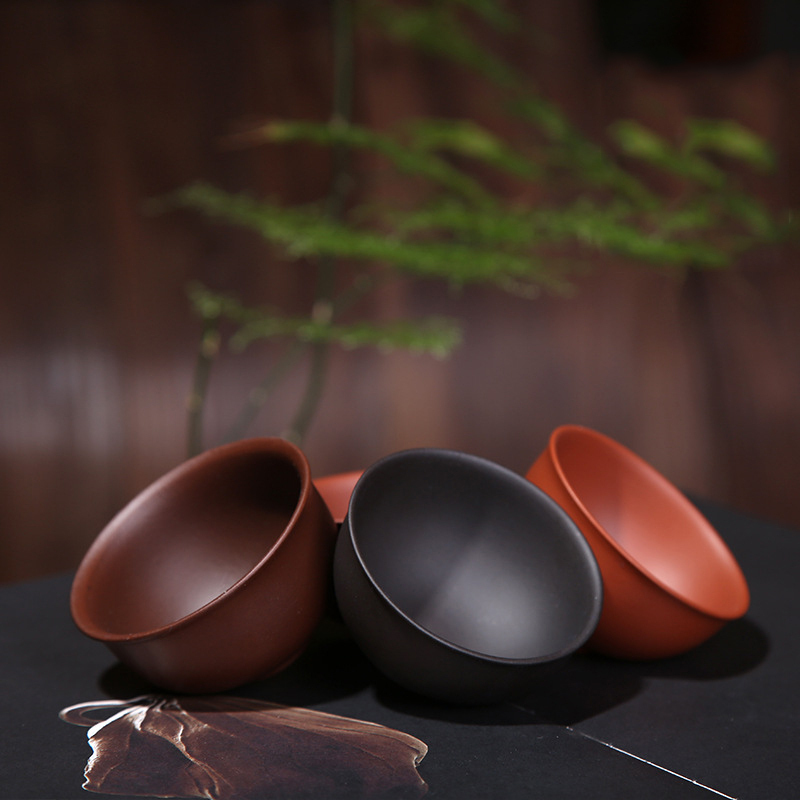 风源紫砂杯子 原矿紫砂小杯品茗(紫色小号)