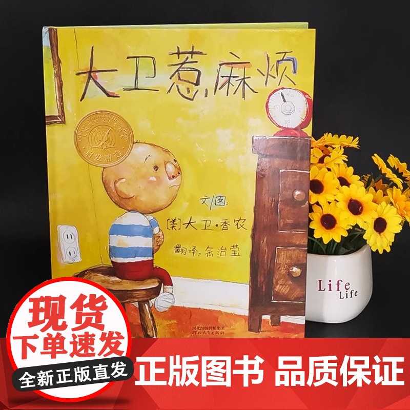 精装大卫惹麻烦儿童绘本荣获美国凯迪克大奖绘本故事书幼儿0-3岁宝宝早教启蒙认知图画书书籍3-6岁亲子共读幼儿园图画书籍童高清大图