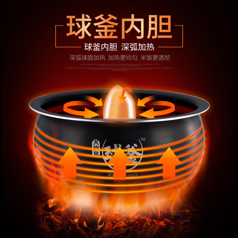 苏泊尔(SUPOR) 电饭煲 4L家用 多功能电饭锅 陶晶不粘球釜内胆 CFXB40FC835-75