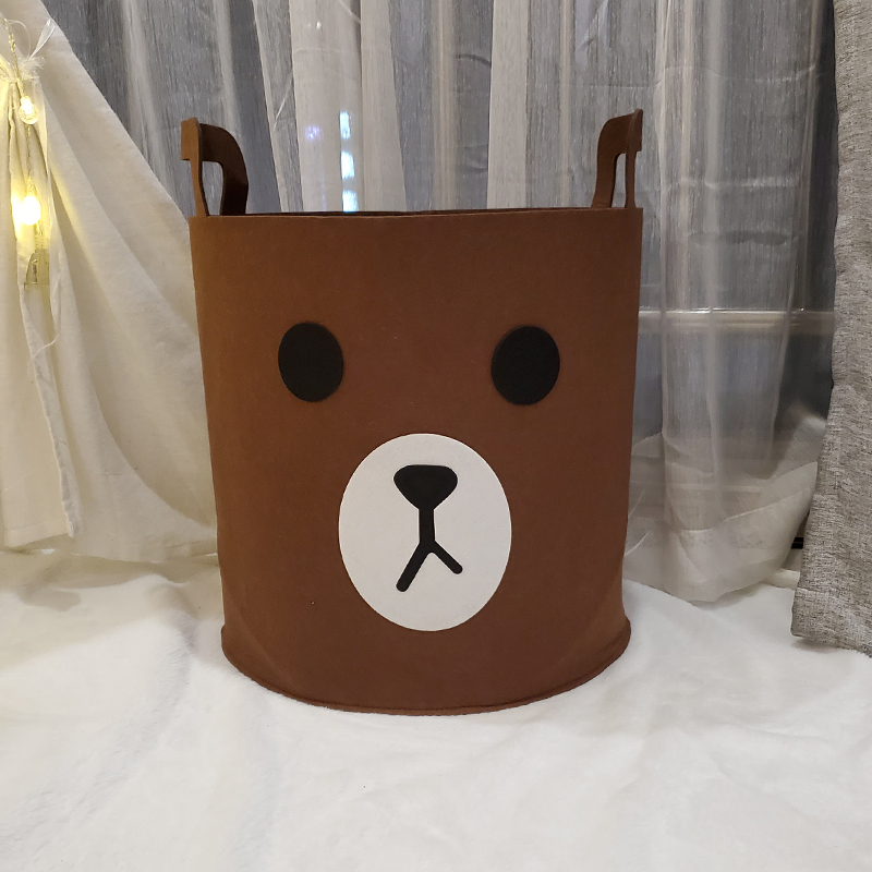 脏衣服收纳筐布艺折叠防水脏衣篮篓家用洗衣桶玩具收纳网红款 大号布朗熊2mm聚酯纤维