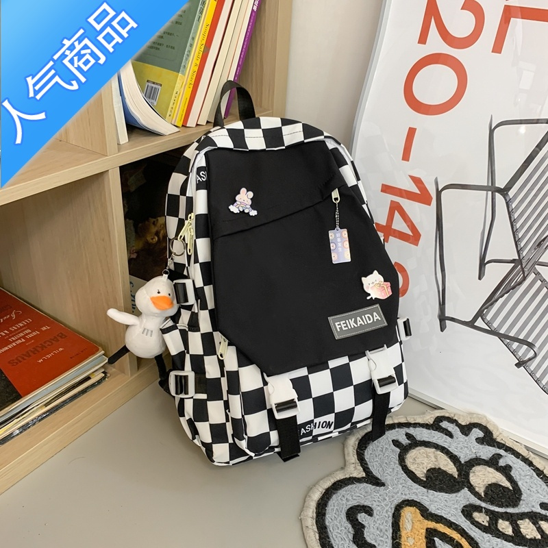 封后书包女中学生少女双肩包初高中生大容量背包三到六年级书包初中女学生书包