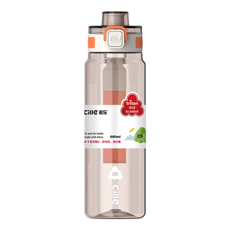 希乐Cille大容量塑料杯tritan材质高颜值男女户外健身水杯带滤网高清大图