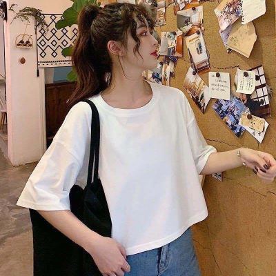 秋季韩版ins假两件长袖T恤女初秋心机露肩修身短款上衣服两件套潮 常规圆领T恤 2XL
