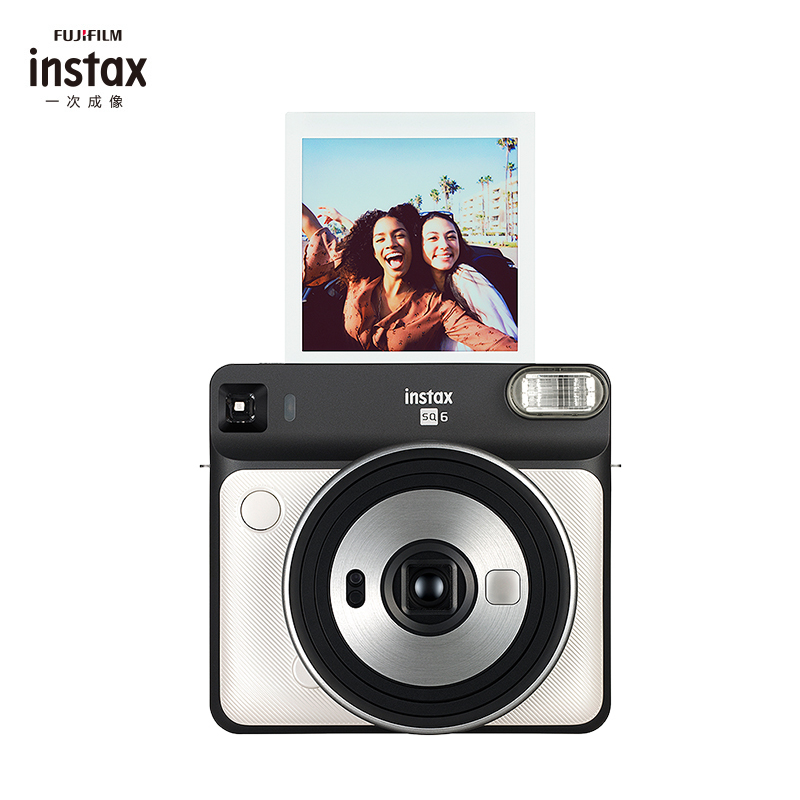 富士(FUJIFILM)INSTAX 拍立得 相机 一次成像相机SQUARE SQ6特惠 珍珠白色 富士方形尺寸胶片相机