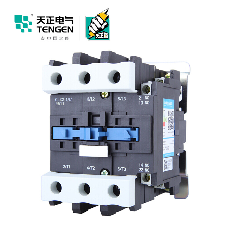 天正电气 CJX2-9511 380V 3NO 1NO+1NC 95A 50Hz 3P 02010070231 交流接触