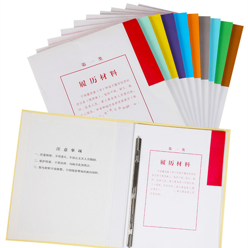 人事档案专用分 类 纸 分 类 纸*10页/套 10套