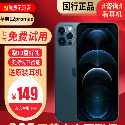 [95新]Apple/苹果 iPhone 12promax256G 海蓝色 二手手机 二手苹果 国行正品全网通5G