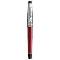 威迪文(WATERMAN)EXPERT系列 时尚酒红色白夹签字笔/宝珠笔