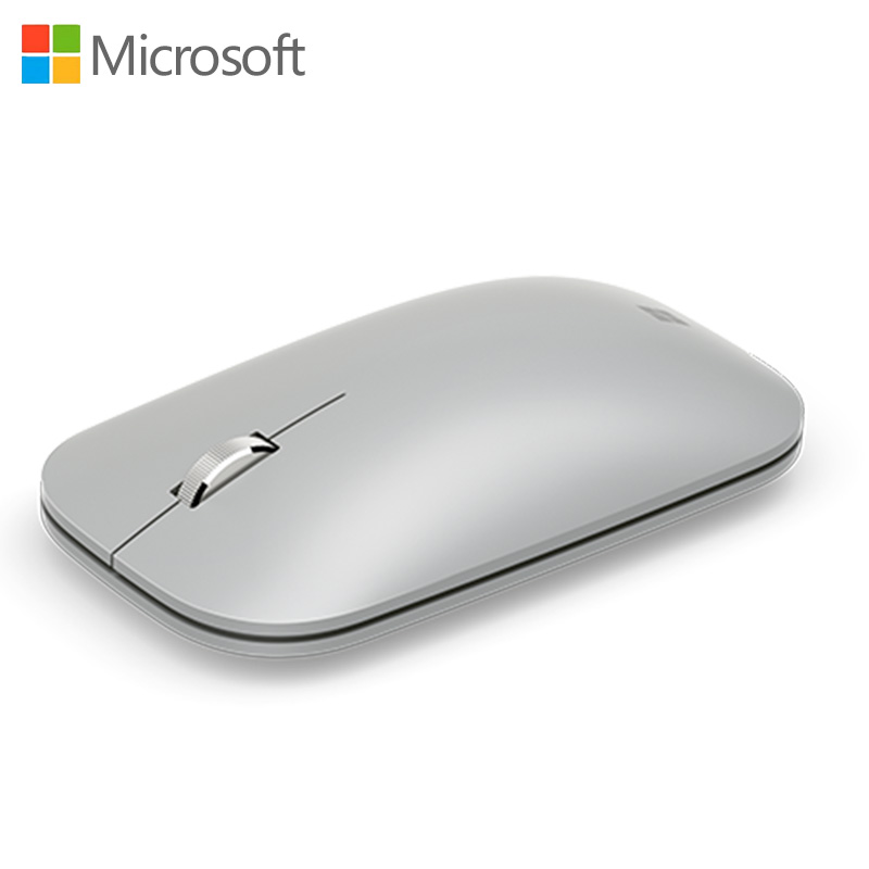 微软 Surface Mobile Mouse 亮铂金 便携蓝牙无线鼠标 金属材质滚轮 电池供电 支持手机 平板 笔记本