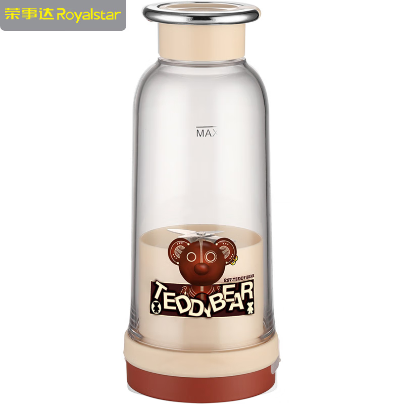 荣事达(Royalstar) 泰迪熊便携榨汁杯无线果汁杯联名卡通料理杯 RZ-28M3T1高清大图