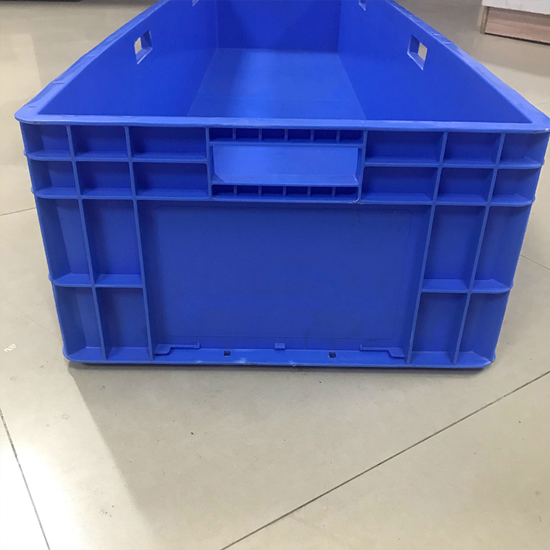 千苏QS-SN124045BL加厚大号物流箱工具储物筐收纳箱塑料周转箱+盖子 蓝色高清大图