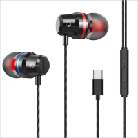 一加7Pro耳机6/5T/3T入耳式Type-C扁头孔1加3手机五6T专用挂耳六t Type-c金属扁孔版[黑色]