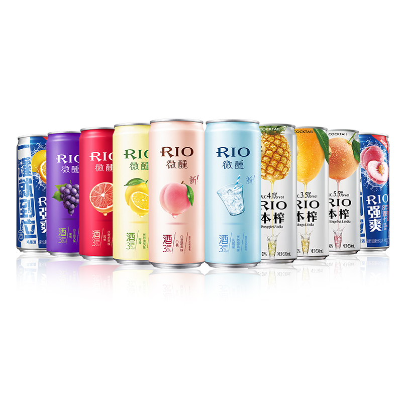 锐澳(RIO)洋酒 鸡尾酒 预调酒 欢享全家福330ml*10罐高清大图