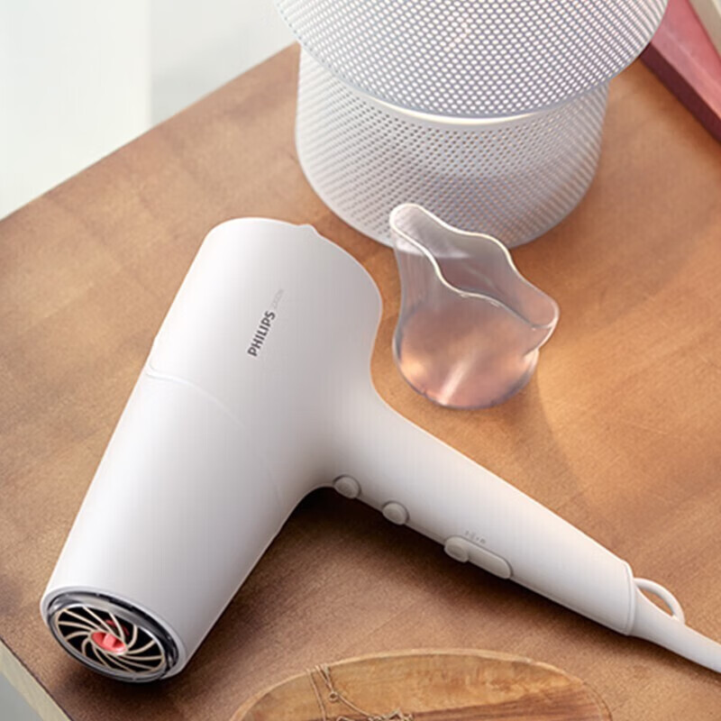 飞利浦(PHILIPS)防护伞吹风机家用2200W大功率4000万负离子恒温护发速干电吹风生日礼物送女友 BHD501