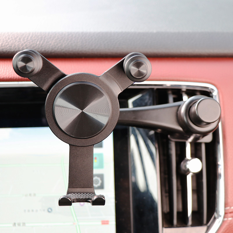 火豹不挡空调出风口横竖向通用车载手机支架汽车上固定导航夹子型避风