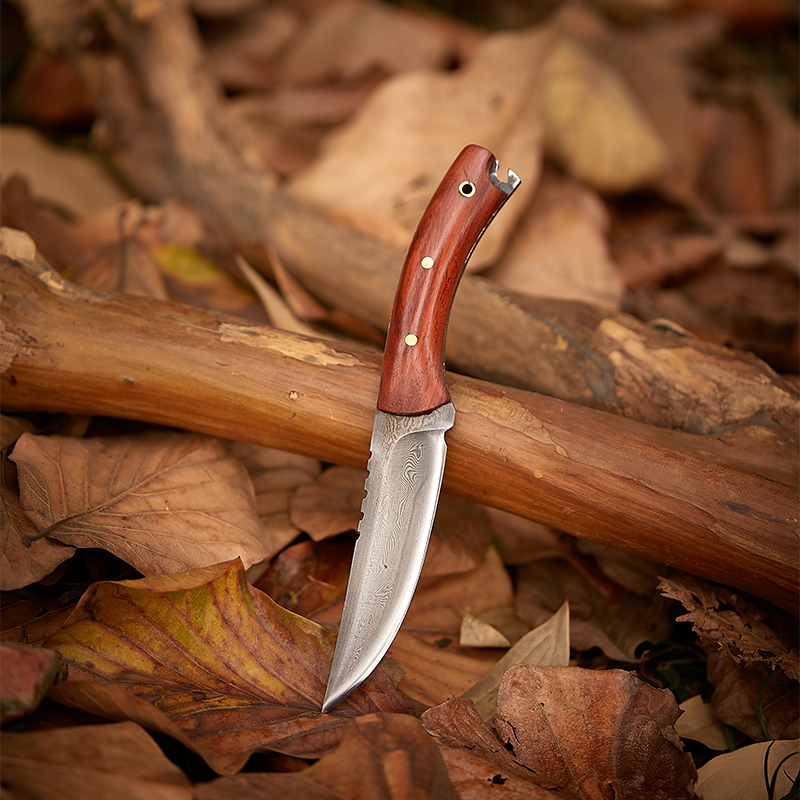 楚家刀覆土烧刃花纹钢水果刀便携厨房刀具手工锻打随身瓜果刀户外多用