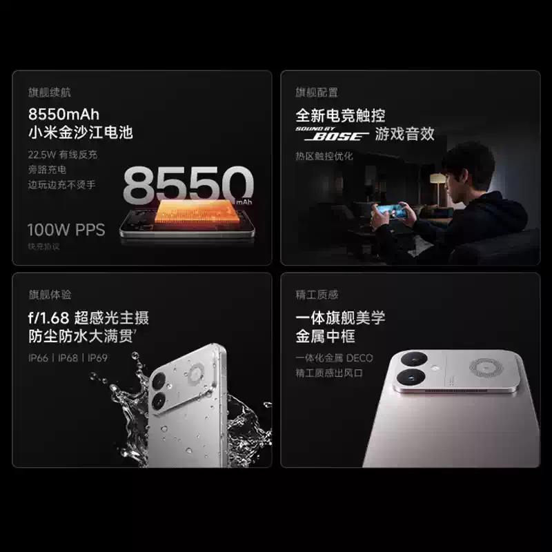 [全新]小米REDMI K90 至尊版 12+512GB 天际蓝 骁龙8至尊版芯 高清影像 165Hz电竞大屏 8550mAh 100W 旗舰手机高清大图