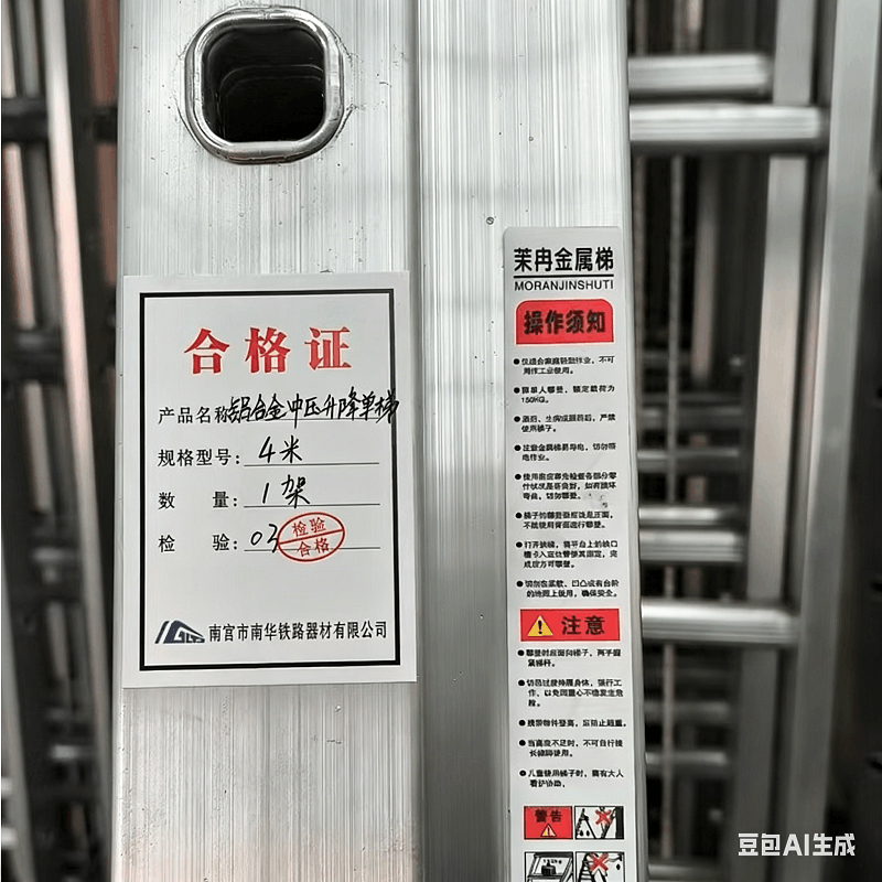 茉冉 铝合金冲压升降单梯 4米/架图片