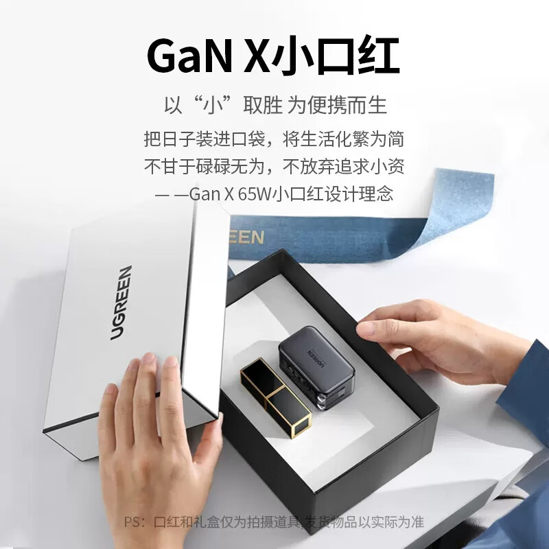 绿联65W氮化镓充电器多口快充插头套装[65W氮化镓+双C线1.5米] CD244(50653)高清大图