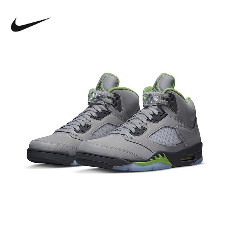 nike耐克 air jordan 5 aj5 灰绿 狼灰绿豆中帮篮球鞋 dm9014-003
