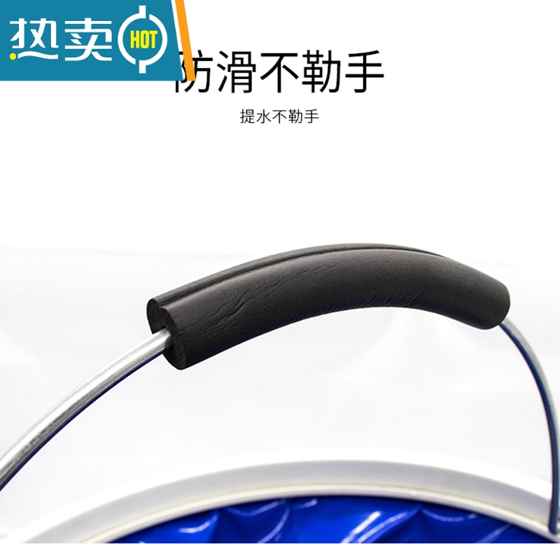 敬平汽车用牛津布大号车载便携式洗车桶户外钓鱼桶伸缩折叠桶 11L折叠水桶+收纳袋高清大图
