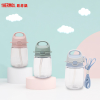 膳魔师THERMOS 儿童夏季水杯宝宝学饮水杯可爱猪猪PA材质儿童吸管杯塑料杯370ml BBSA-370