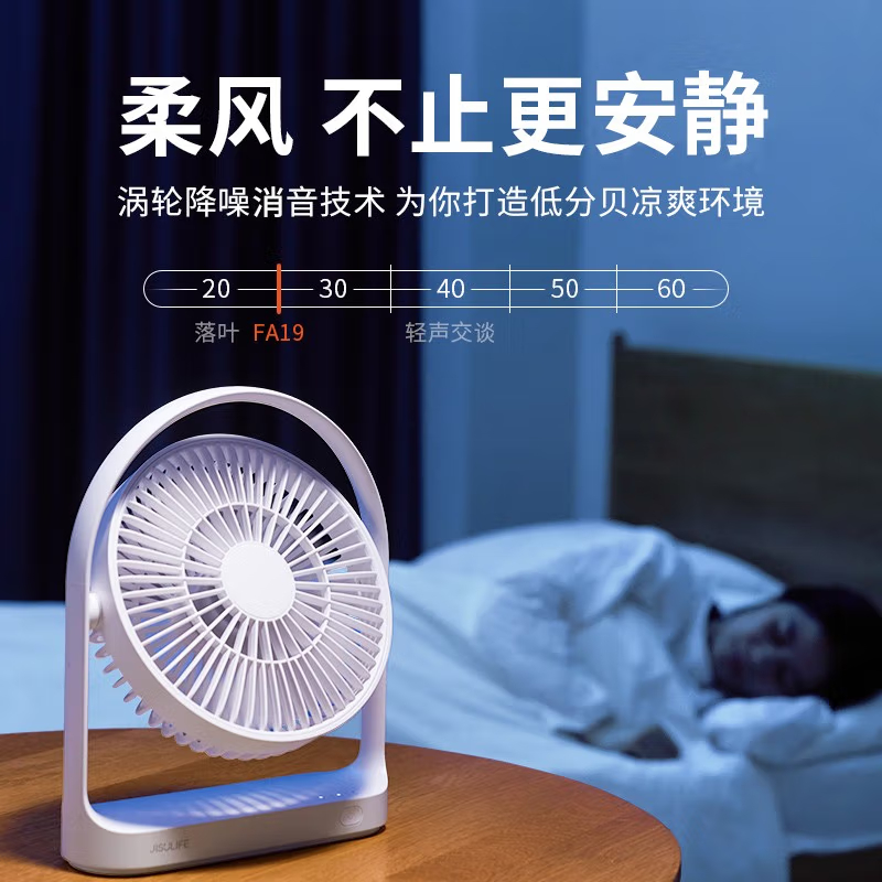 LISM 几素电风扇桌面办公室台式学生宿舍床头睡眠扇FA19A煮面风扇高清大图