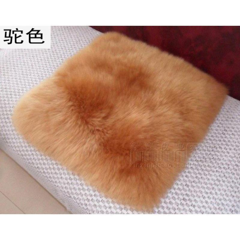美帮汇纯羊毛地毯客厅卧室羊毛沙发垫坐垫椅垫飘窗垫床边毯毛毯定做 驼色 拼皮50*200cm
