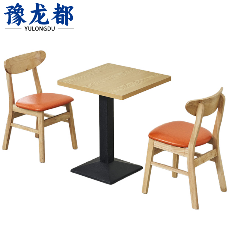 豫龙都 餐桌椅 一桌两椅 套高清大图