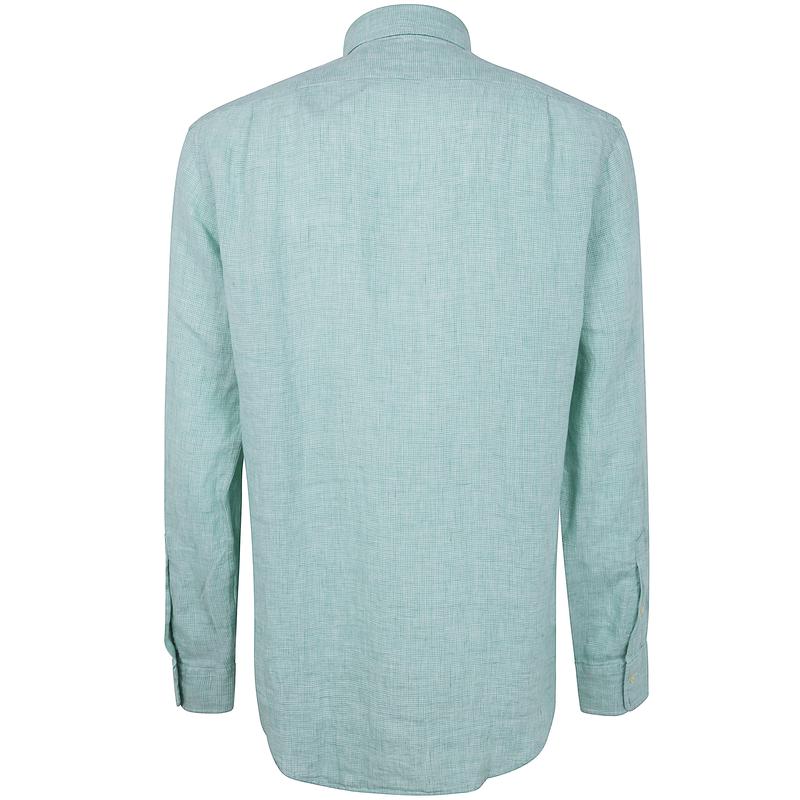 polo ralph lauren长袖衬衫纯亚麻透气舒适休闲男装高清大图