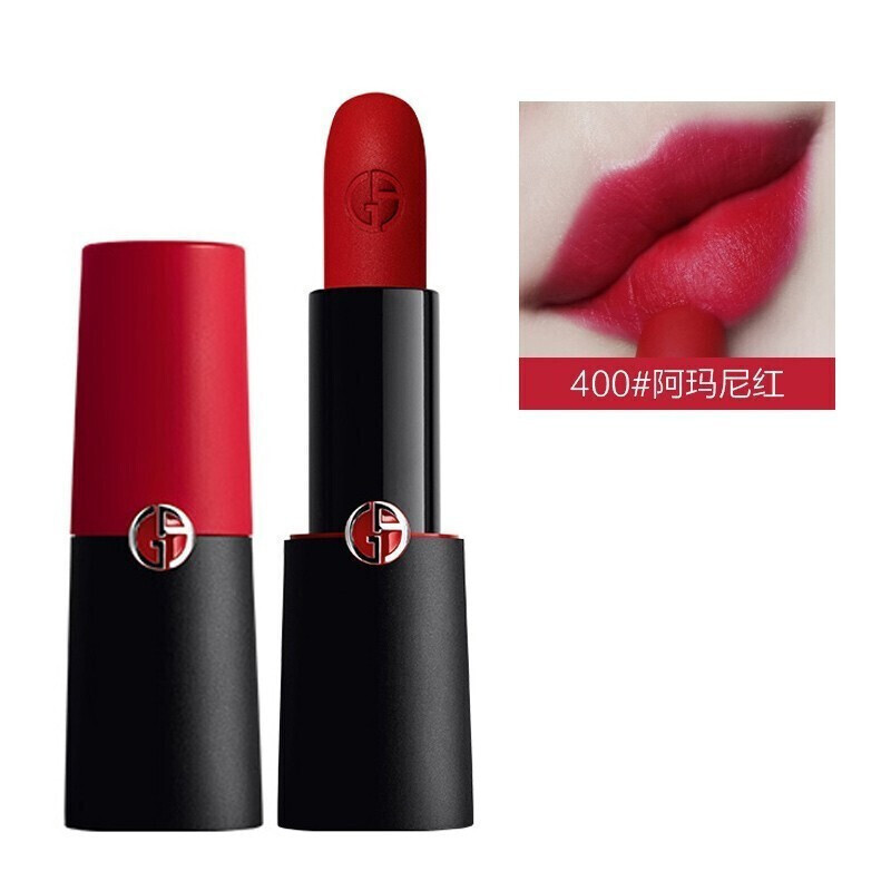 阿玛尼armani红黑管哑光唇膏口红400浓郁出色丝滑润泽哑而不干经典