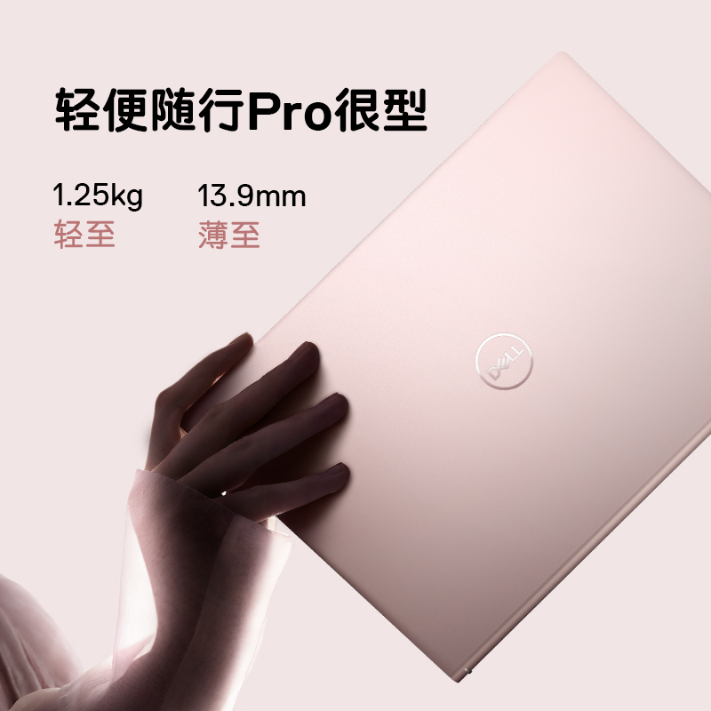 戴尔(DELL)灵越13Pro-5310 13.3英寸十一代英特尔酷睿i7学生商务办公轻薄本笔记本电脑(标压i7-11370H 16GB 512GB固态 锐炬Xe显卡)粉